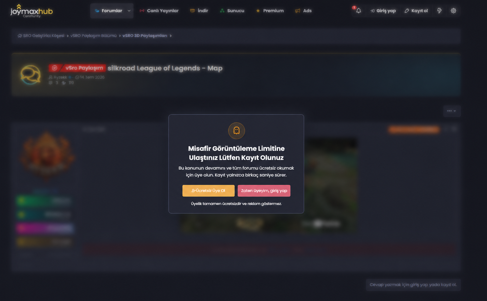 Xenforo Ziyaretçi Limitleri Eklentisi 2.1.5